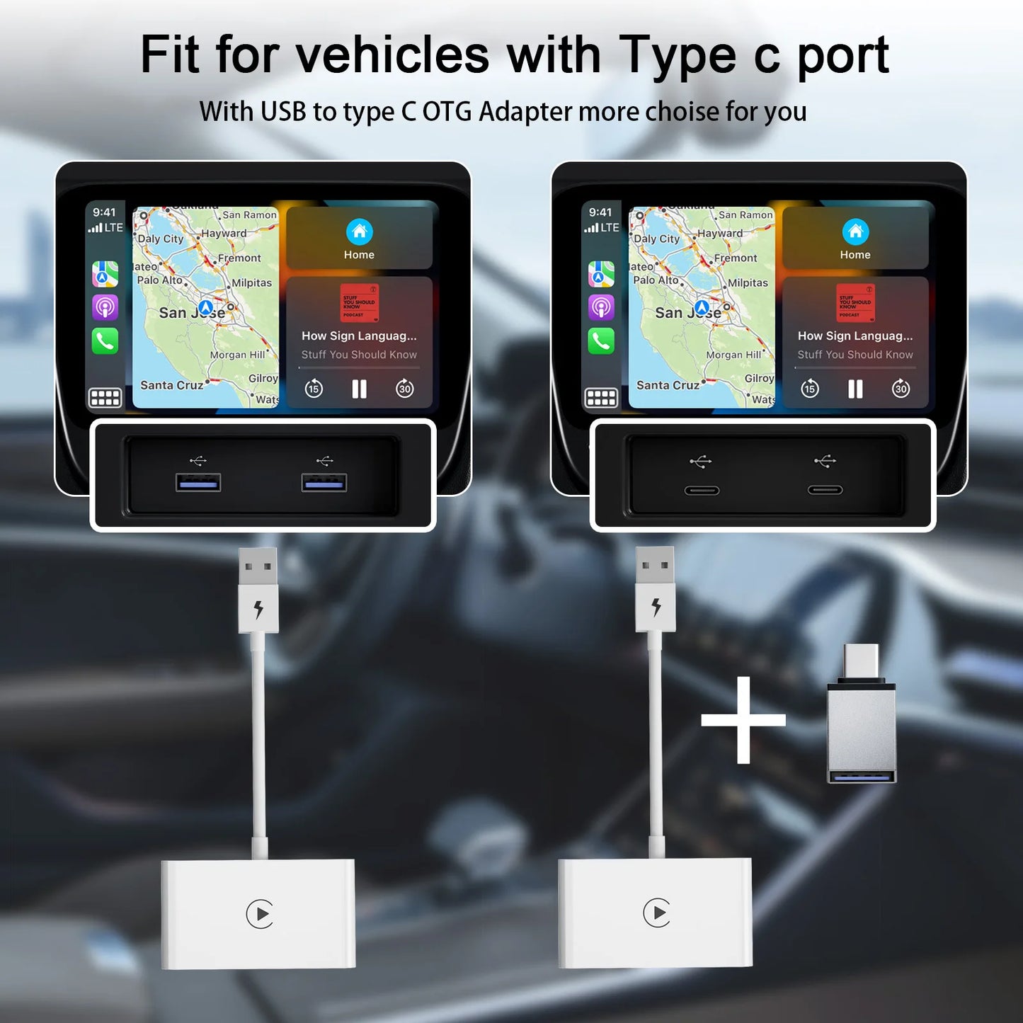 DriveMate™ Wireless CarPlay & Android Auto Adapter